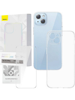 Baseus Θήκη και Προστατευτικό Οθόνης Tempered Glass Corning για iPhone 14 Plus (Διαφανές)