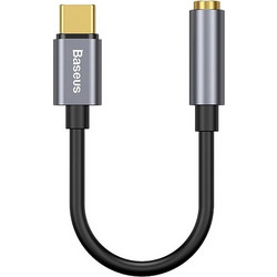Προσαρμογέας ήχου/HF/AUX BASEUS τύπου C + jack 3,5mm θηλυκό γκρι L54 CATL54-0G
