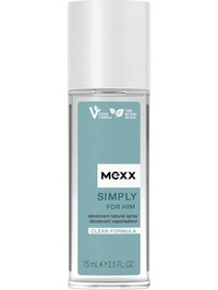 Mexx Fashion Simply For Him Φυσικό Ανδρικό Αποσμητικό Spray Χωρίς Αλουμίνιο 75ml