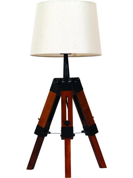 ARlight TLC6314 Πορτατίφ Ε27 Λευκό Καφέ Φ27xΥ65cm