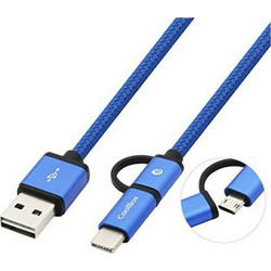 Καλώδιο USB σε Micro USB και USB C CoolBox COO-CAB-U2MC