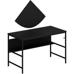 Hanah Home Greta Γραφείο Μαύρο 120x60x74cm 506MNR3346