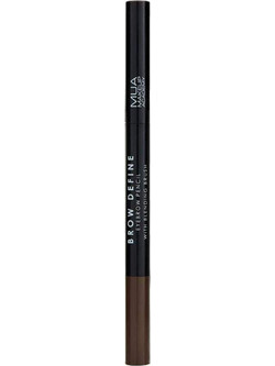 MUA Brow Define With Blending Brush Dark Brown Μολύβι Φρυδιών 1.5gr