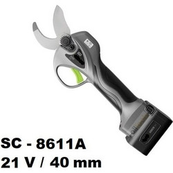 SC-8611 Ψαλίδι Κλαδέματος Μπαταρίας 21V 1x4Ah + 1x2Ah με Κοπή 40mm