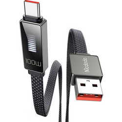 Mcdodo LED USB 2.0 Cable USB-C male - USB-A 100W Μαύρο 1.2m (CA-4980)