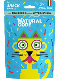 Natural Code Adult Sterilcat Grain Free Λευκό Κρέας & Κουρκουμά 60gr