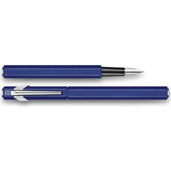 Caran D' Ache Πένα 849 Plume Classic Metal Blue Fountain Pen