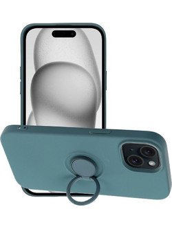 Θήκη Silicone Ring για iPhone 15 Green (200-110-624)