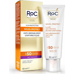 Roc Soleil Protect Anti-Brown Spot Unifying Fluid Αντηλιακή Κρέμα Προσώπου Αντιγηραντική Κατά των Πανάδων SPF50 50ml