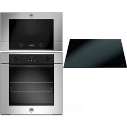 Bertazzoni F60 9 MOD E S X + P60 4CER MOD NE + F38 3 MOD MW S X Σετ Φούρνος/Εστία/Φούρνος Μικροκυμάτων