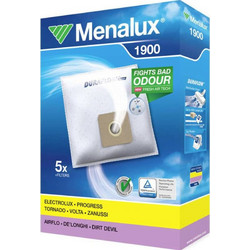 Menalux 1900 Σακούλες Σκούπας 5τμχ Συμβατές με Σκούπα Electrolux / Zanussi