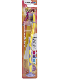 Lacer Junior Toothbrush Παιδική Οδοντόβουρτσα Κίτρινη Μώβ