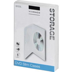 VIVANCO ΘΗΚΕΣ DVD SLIM CASE 5pcs transparent