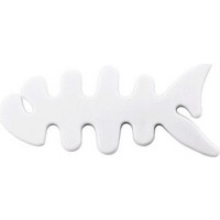 Fish-shaped headphone cable wrap - white