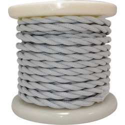 EL338005 | EL338005 | Textile Cable Τwist 2x0.75mm ρολλό 10mt - ΓΚΡΙ