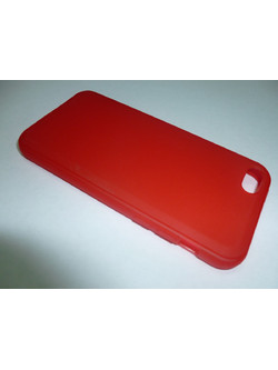 Iphone 5C Gel TPU Θήκη Ημιδιαφανής Κόκκινη I5CGTCTR OEM