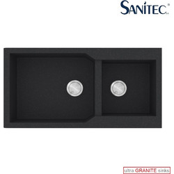Sanitec Ultra Granite 803 Υποκαθήμενος Νεροχύτης Γρανίτη Αντιστρεφόμενος Ματ Grafite 98x50cm