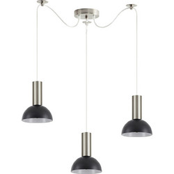 Home Lighting Κρεμαστό Φωτιστικό Οροφής Τρίφωτο E27 Μαύρο SE21-NM-4-NM3-MS3 77-8465