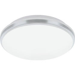 Πλαφονιέρα Οροφής Λευκή IP44 Ανθυγρή 34xH6,5cm LED 4000K 1900lm Eglo Pinetto 900365