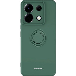 Θήκη Σιλικόνης με Μεταλλικό Μαγνητικό Ring Holder - Xiaomi Redmi Note 13 Pro 5G / Poco X6 - Spacecase Silicone Ring - Dark Green (5905719108069)
