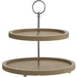 Click Ξύλινη Εταζέρα 2 Ορόφων Καφέ 25xY25cm 6-70-151-0238