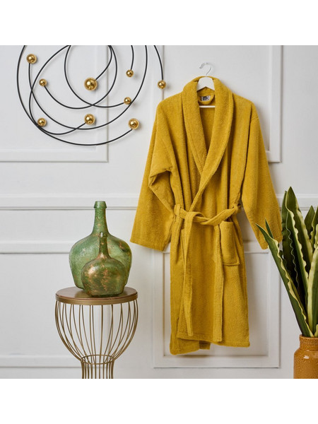 Cokitex Bathrobes Pure Cotton Μπουρνούζι με Γιακά Salmon