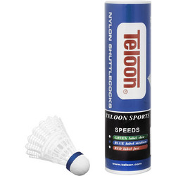 Teloon Μπαλάκια Badminton Προπόνησης Νάιλον, Μεσαίας Ταχύτητας, 6 τμχ. (42072)