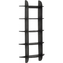 Bizzotto Westwood Ραφιέρα 5 Θέσεων Ξύλινη Mango Μαύρη 70x22x160