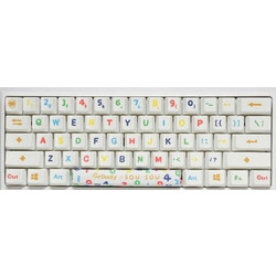Ducky Sou One 2 Mini Μηχανικό Gaming Πληκτρολόγιο 60% με Cherry MX Blue Διακόπτες RGB White