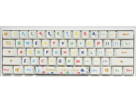 Ducky Sou One 2 Mini Μηχανικό Gaming Πληκτρολόγιο 60% με Cherry MX Blue Διακόπτες RGB White
