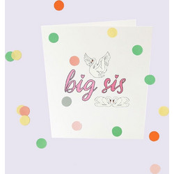 Ευχετήρια Κάρτα Κονφετί Big Sis GL-BC-05 10x9cm Multi The Gift Label
