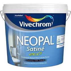 Vivechrom Neopal Satine Eco Οικολογικό Πλαστικό Χρώμα Εσωτερικού Χώρου Λευκό 10lt