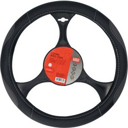 Carpoint Κάλυμμα Τιμονιού Από Δερματίνη (breathable Pu leather) Για Τιμόνια Διαμέτρου 37-39cm Μαύρο (2561509)