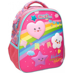 Must Rainbow 3D Soft Σχολική Τσάντα Πλάτης Νηπιαγωγείου Ροζ 584593