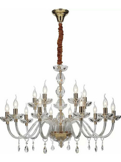 Luce Πολυέλαιος 15xE14 με Κεράκια Χρυσός I-RIFLESSO/10+5 ORO 8031440362016