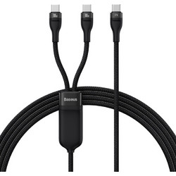 Baseus Flash Series II 1 to 2 Fast Charging Cable Type-C to C+C 100W 1.5m Black