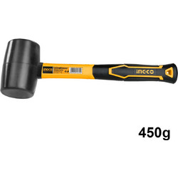 INGCO HRUH8216 Ματσόλα Συναρμολόγησης Λαστιχένια Με Fiberglass Λαβή 450gr