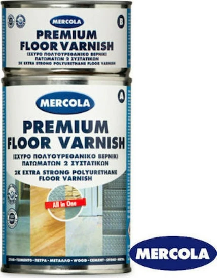 Mercola Premium Floor Varnish (Α+Β) Βερνίκι Επιφάνειας Ξύλου Διαλύτου ...