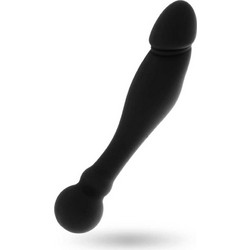 & Karl G-Spot Διπλό Dildo με Βεντούζα 18cm Μαύρο