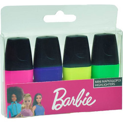 Μαρκαδόροι Υπογράμμισης Mini Barbie 4τμχ 349-79001 Gim