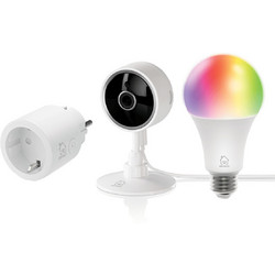 Πακέτο DELTACO Smart Indoor Camera SH-IPC05 + Έξυπνος Λαμπτήρας LED DELTACO E27 9W + Έξυπνη Πρίζα με Χρονοδιακόπτη
