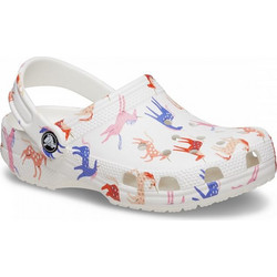 Crocs Classic Character Παιδικά Παπούτσια Θαλάσσης για Κορίτσι Λευκά 209695-9CD