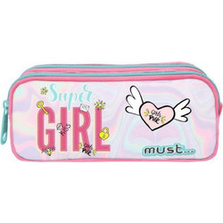 Must Energy Super Girl Κασετίνα με 2 Θήκες Πολύχρωμη 000585099