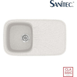 Sanitec Classic 315 Ένθετος Νεροχύτης Γρανίτη Αντιστρεφόμενος Ματ Metallic Ice 82x50cm