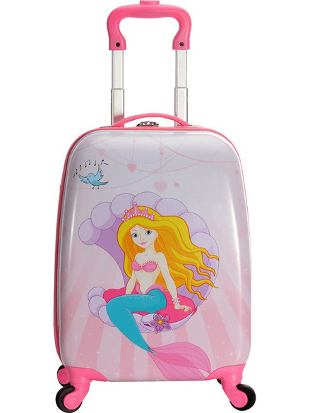 846.872883 Παιδική Βαλίτσα Καμπίνας 44x34x19cm με 4 Ρόδες Ροζ