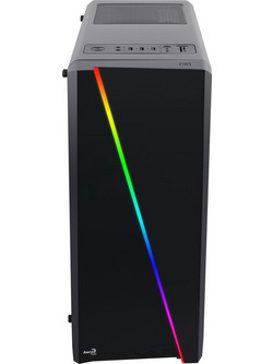 Aerocool Cylon Black Gaming Midi Tower Κουτί Υπολογιστή RGB με Πλαϊνό Παράθυρο