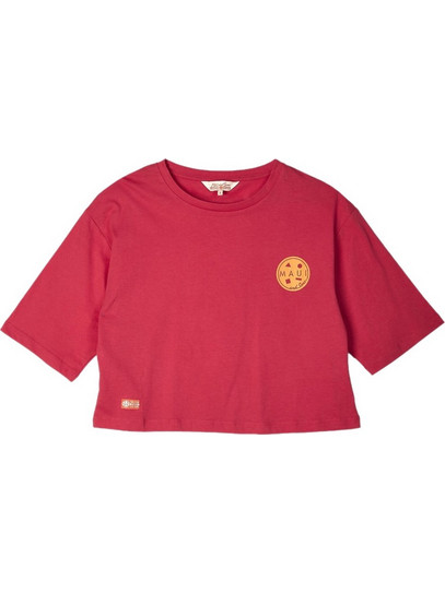 Maui Sole PRM Cropped Γυναικείο T-Shirt Ροζ