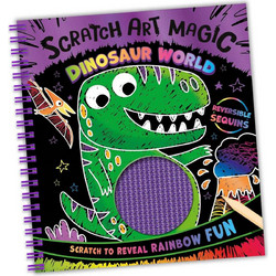 Hinkler Scratch Art Sequins: Dinosaur World SCR-6