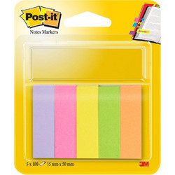 Σελιδοδείκτες Post-it χάρτινοι 5x100τμχ. 670-5