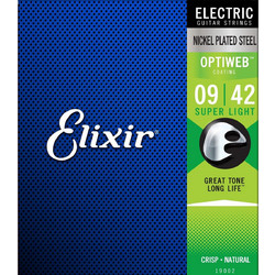 Elixir Strings 19002 Σετ 6 Χορδές Ηλεκτρικής Κιθάρας Nickel Plated Steel 9-42" Extra Light Tension